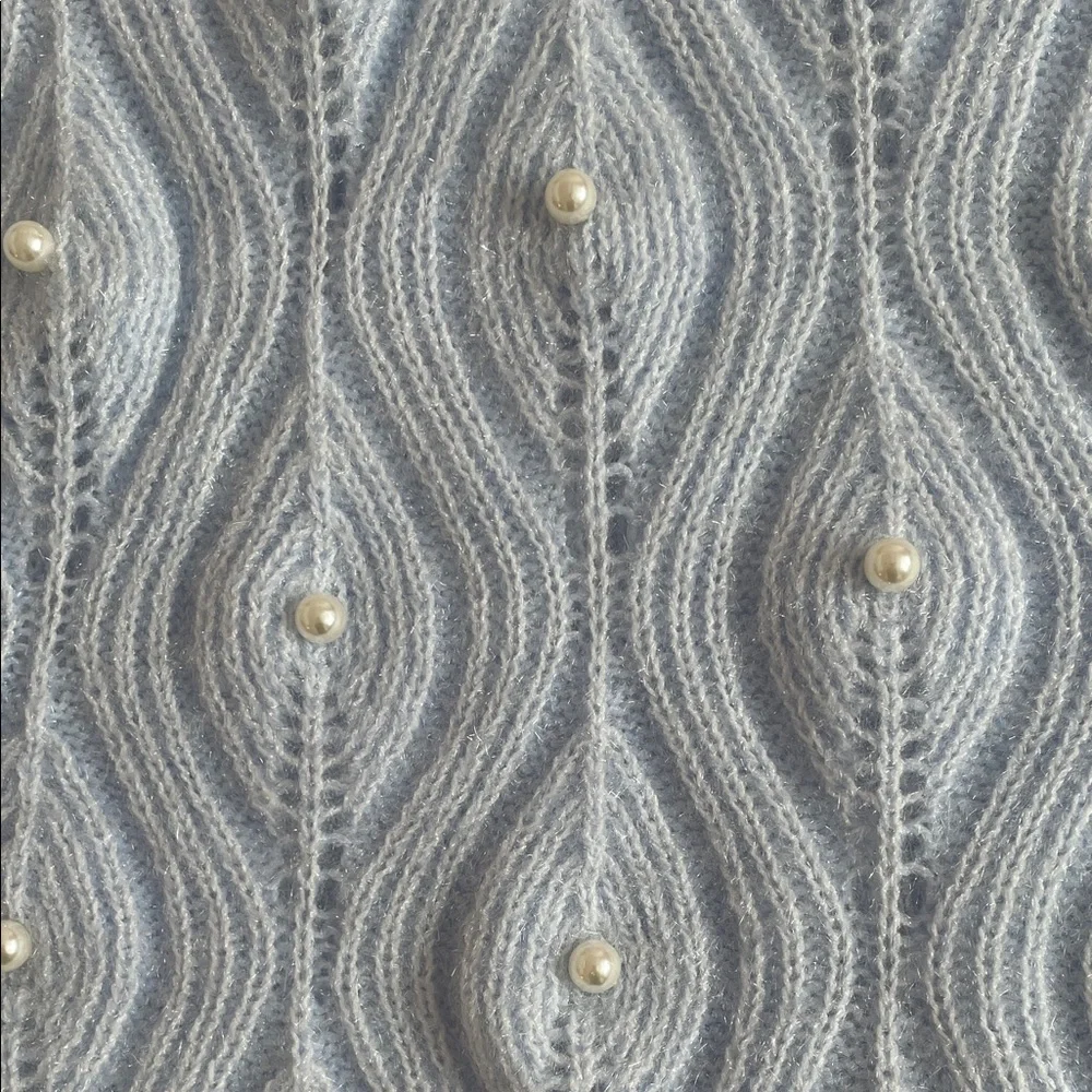 🩵✨🤍 Baby Blue Knit Sweater NWOT - Picture 6 of 7